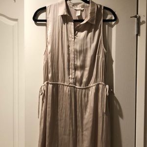Silk cream dress with slip